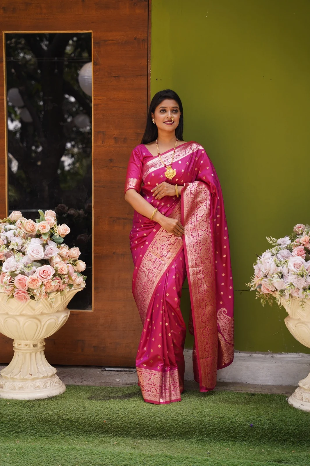 Soft Banarasi Silk Saree - Purple